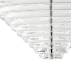 Lámpara colgante LED Press Cone de Tom Dixon, transparente, Ø 34 cm, 927