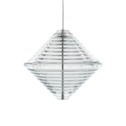 Lámpara colgante LED Press Cone de Tom Dixon, transparente, Ø 34 cm, 927