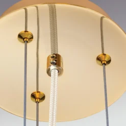 Lámpara colgante LED Prism, redondo, Ø 55 cm, oro