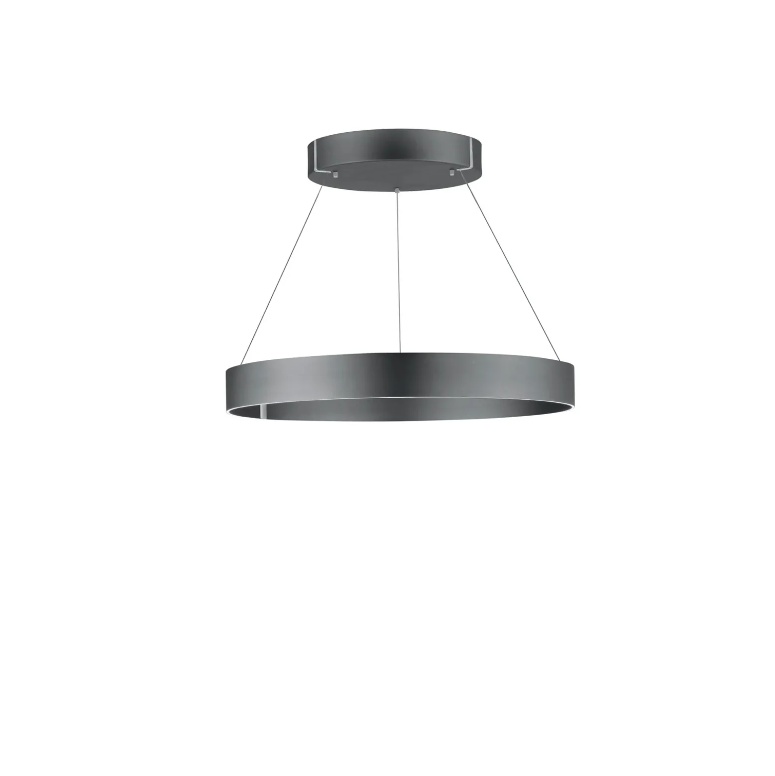 lámpara colgante LED PURE E-Clipse, gris místico, Ø 70 cm, CCT