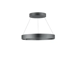 lámpara colgante LED PURE E-Clipse, gris místico, Ø 70 cm, CCT