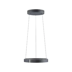 Lámpara colgante LED PURE E-Clipse, gris místico, Ø 50 cm, CCT