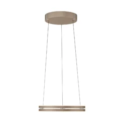 Lámpara colgante LED PURE E-Loop, color bronce, Ø 50 cm, aluminio CCT