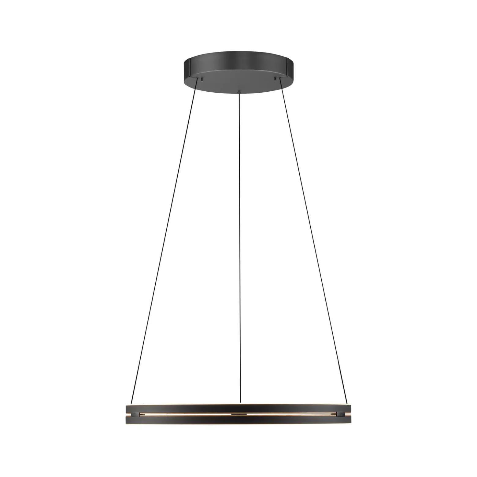 Lámpara colgante LED PURE E-Loop, roble/perla negra, Ø 70 cm aluminio, CCT
