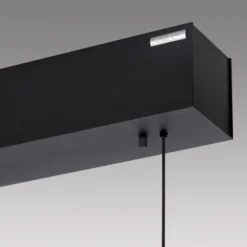 lámpara colgante LED PURE E-Motion, roble/perla negra, CCT