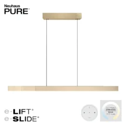 lámpara colgante LED PURE Moto-Rise, oro imperial, aluminio, CCT