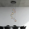 Lámpara colgante LED PURE Popup, gris/gris ahumado, Ø 40 cm, 7 luces