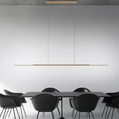 Lámpara colgante LED PURE Surface, bronce, 160 cm, aluminio, 3000 K