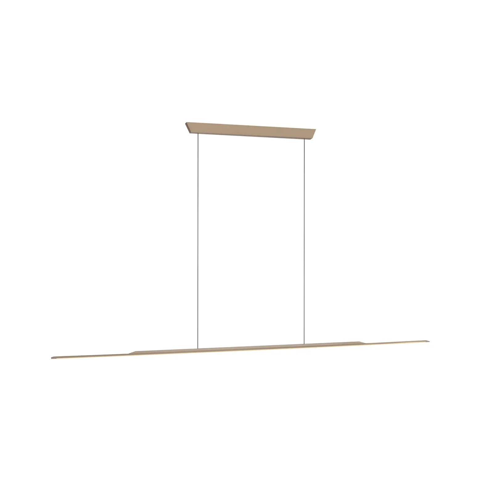 Lámpara colgante LED PURE Surface, bronce, 160 cm, aluminio, 3000 K