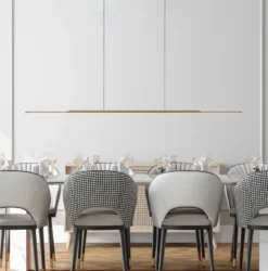 Lámpara colgante LED PURE Surface, bronce, 160 cm, aluminio, 3000 K