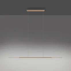 Lámpara colgante LED PURE Surface, bronce, 125 cm, aluminio, 3000 K