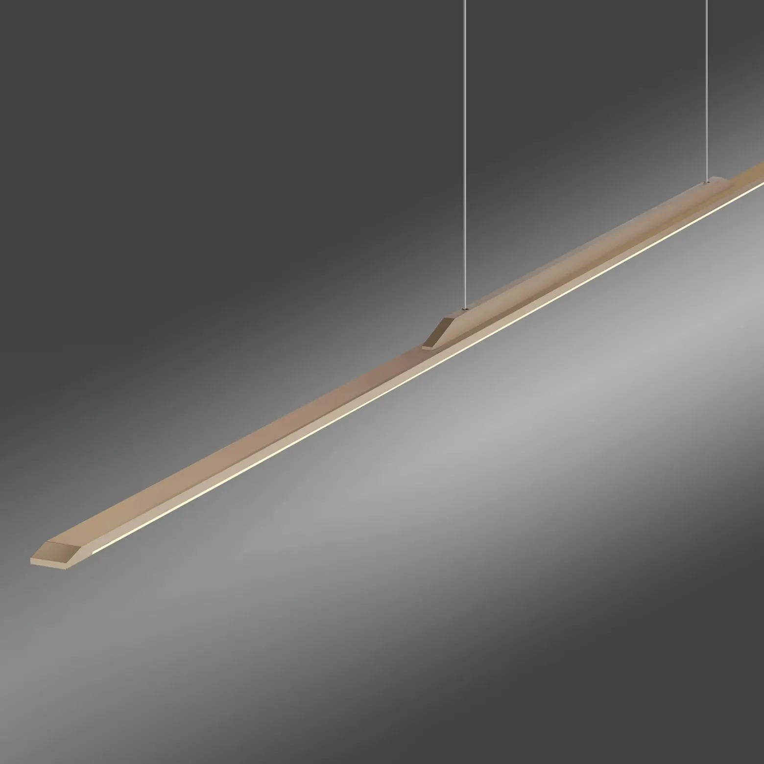 Lámpara colgante LED PURE Surface, bronce, 125 cm, aluminio, 3000 K