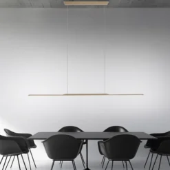 Lámpara colgante LED PURE Surface, bronce, 125 cm, aluminio, 3000 K