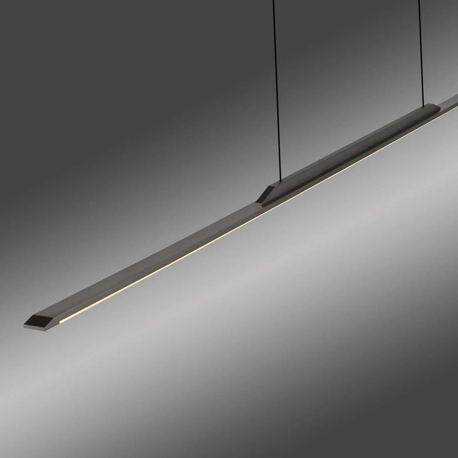 Lámpara colgante LED PURE Surface, gris, 125 cm, aluminio, 3000 K