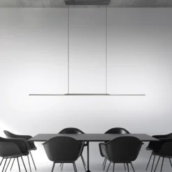 Lámpara colgante LED PURE Surface, gris, 125 cm, aluminio, 3000 K