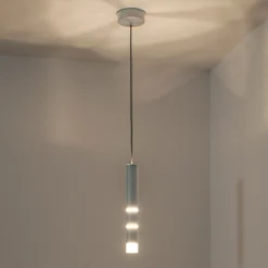 Lámpara colgante LED PURE Vega, cilíndrica, aluminio