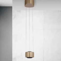 Lámpara colgante LED Q-Stretto de Paul Neuhaus, bronce, 14,5 cm