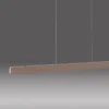 Lámpara colgante LED Q-Stretto de Paul Neuhaus, bronce, 120 cm