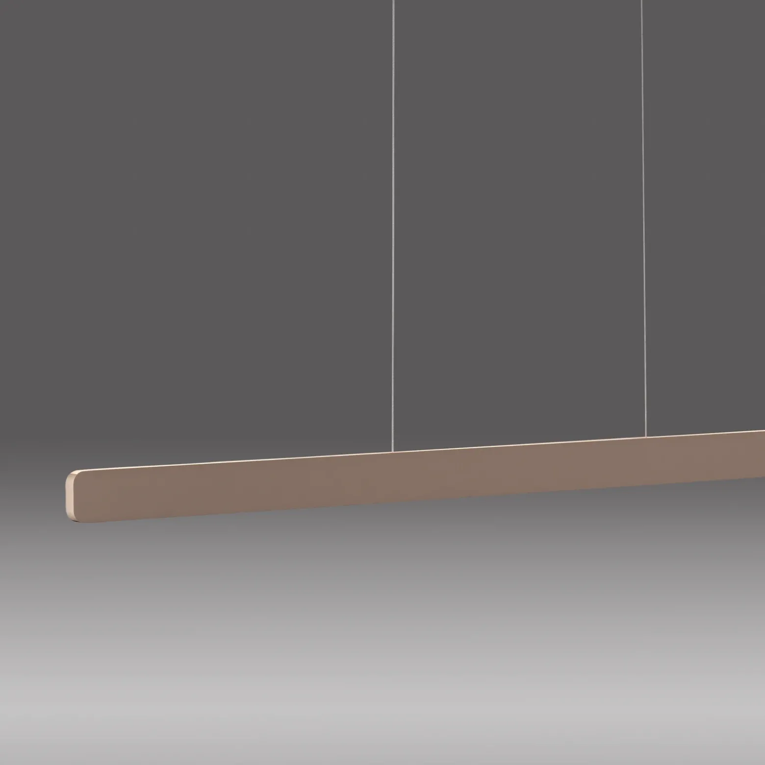 Lámpara colgante LED Q-Stretto de Paul Neuhaus, bronce, 120 cm