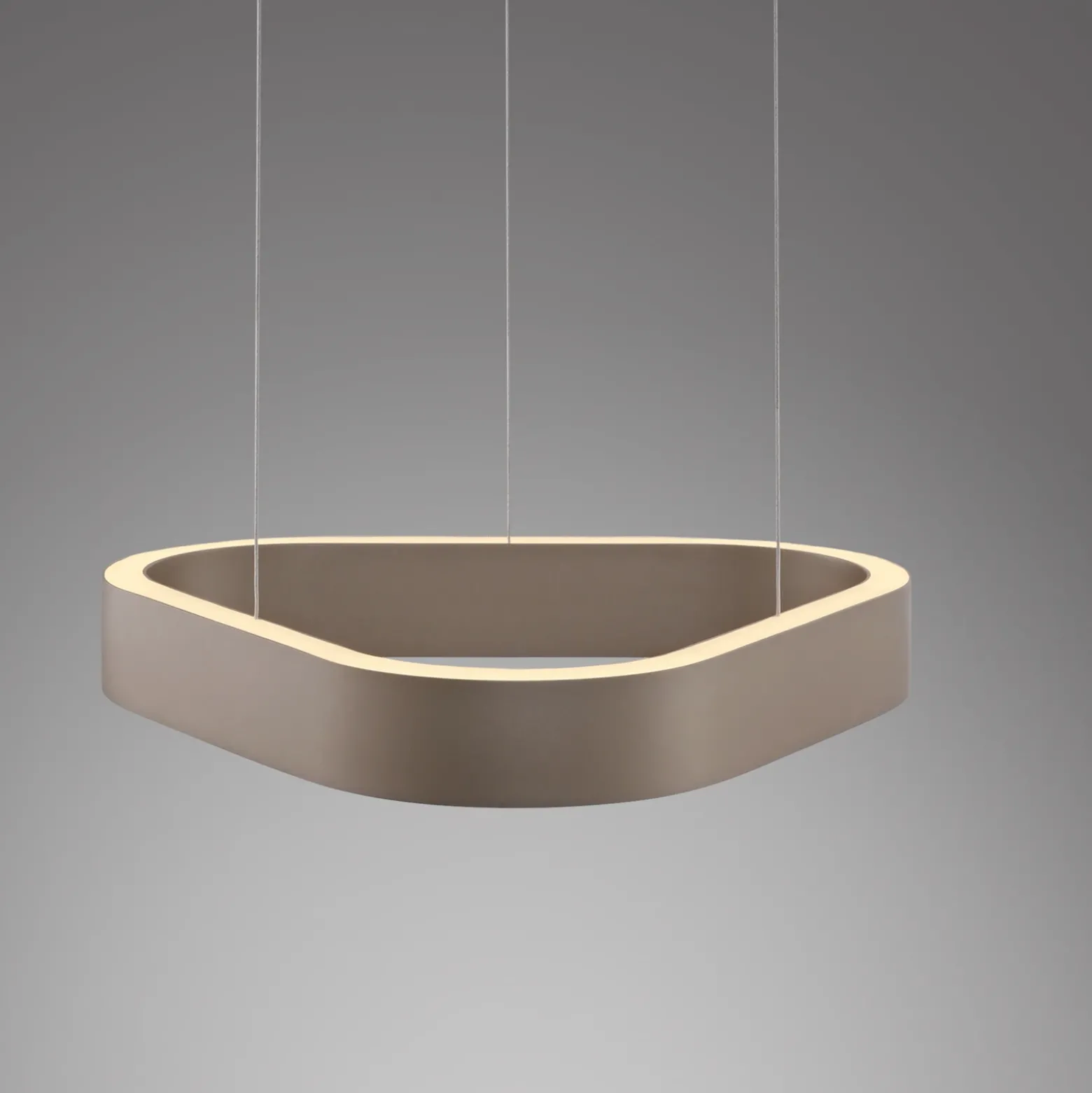 Lámpara colgante LED Q-Stretto de Paul Neuhaus, bronce, 40,8 cm