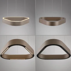 Lámpara colgante LED Q-Stretto de Paul Neuhaus, bronce, 40,8 cm