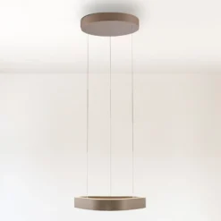 Lámpara colgante LED Q-Stretto de Paul Neuhaus, bronce, 40,8 cm