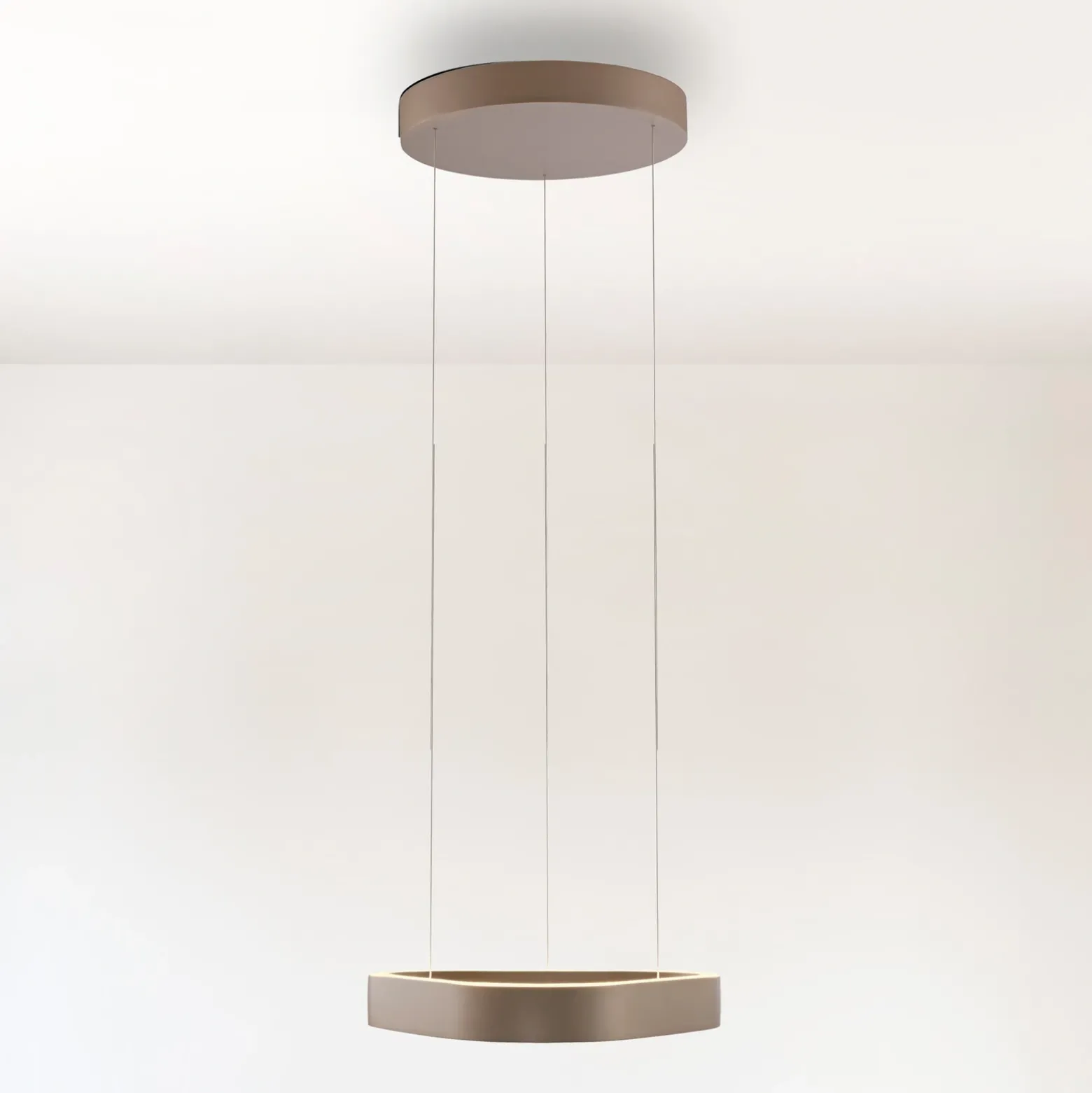 Lámpara colgante LED Q-Stretto de Paul Neuhaus, bronce, 40,8 cm
