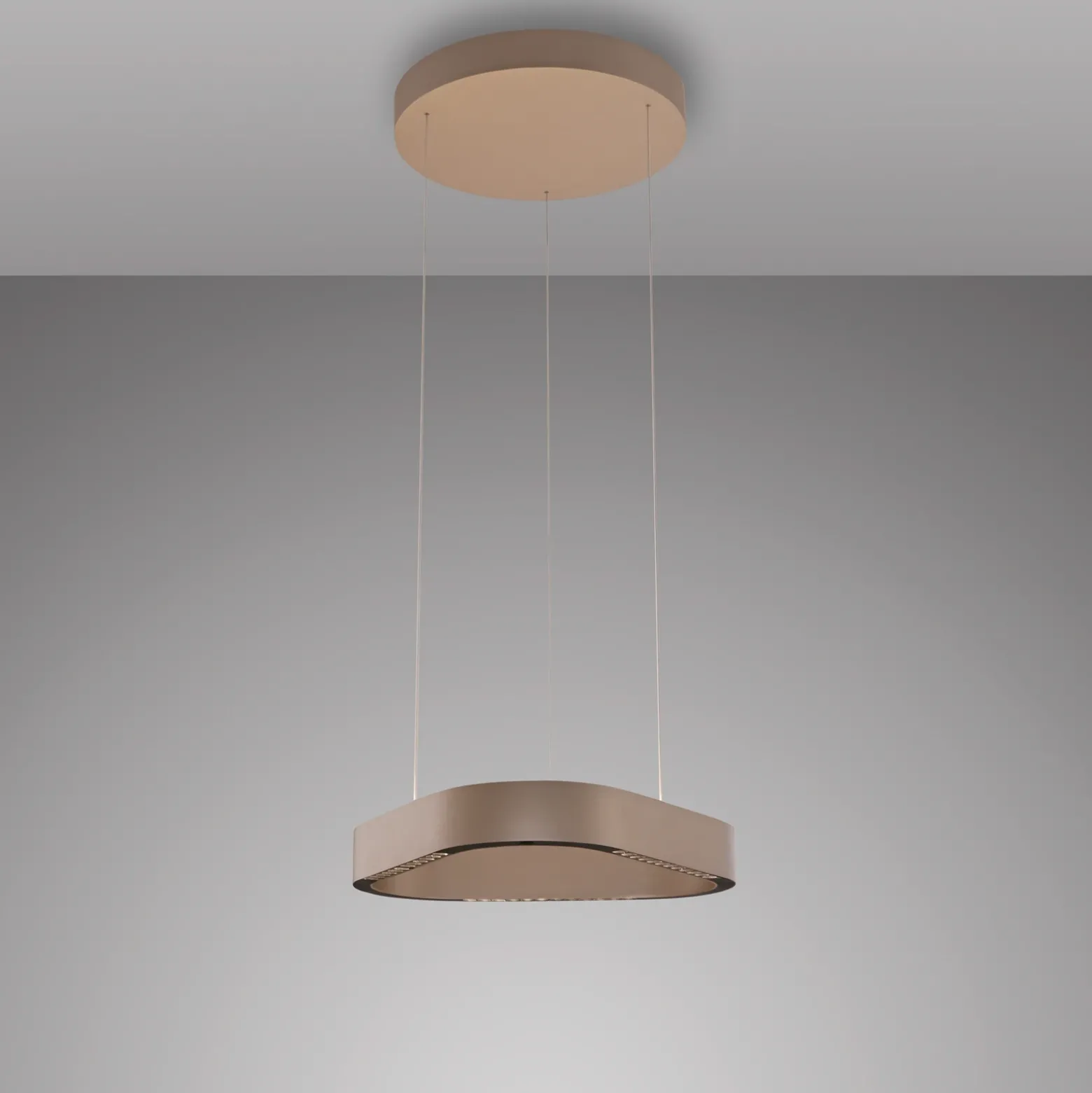 Lámpara colgante LED Q-Stretto de Paul Neuhaus, bronce, 40,8 cm