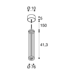 Lámpara colgante LED Quimera de SLV, color latón, Ø 8 cm, CCT