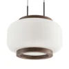 Lámpara colgante LED Quitani Shiro, 1 luz, altura regulable, cristal