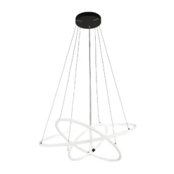 Lámpara colgante LED Revolve, 3 luces, blanca, acrílica, atenuable