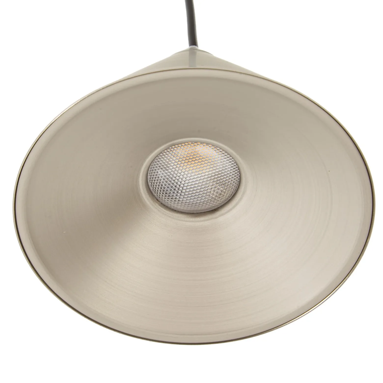 Lámpara colgante LED Rhodes de Lucande, 4 luces, níquel, 82 cm