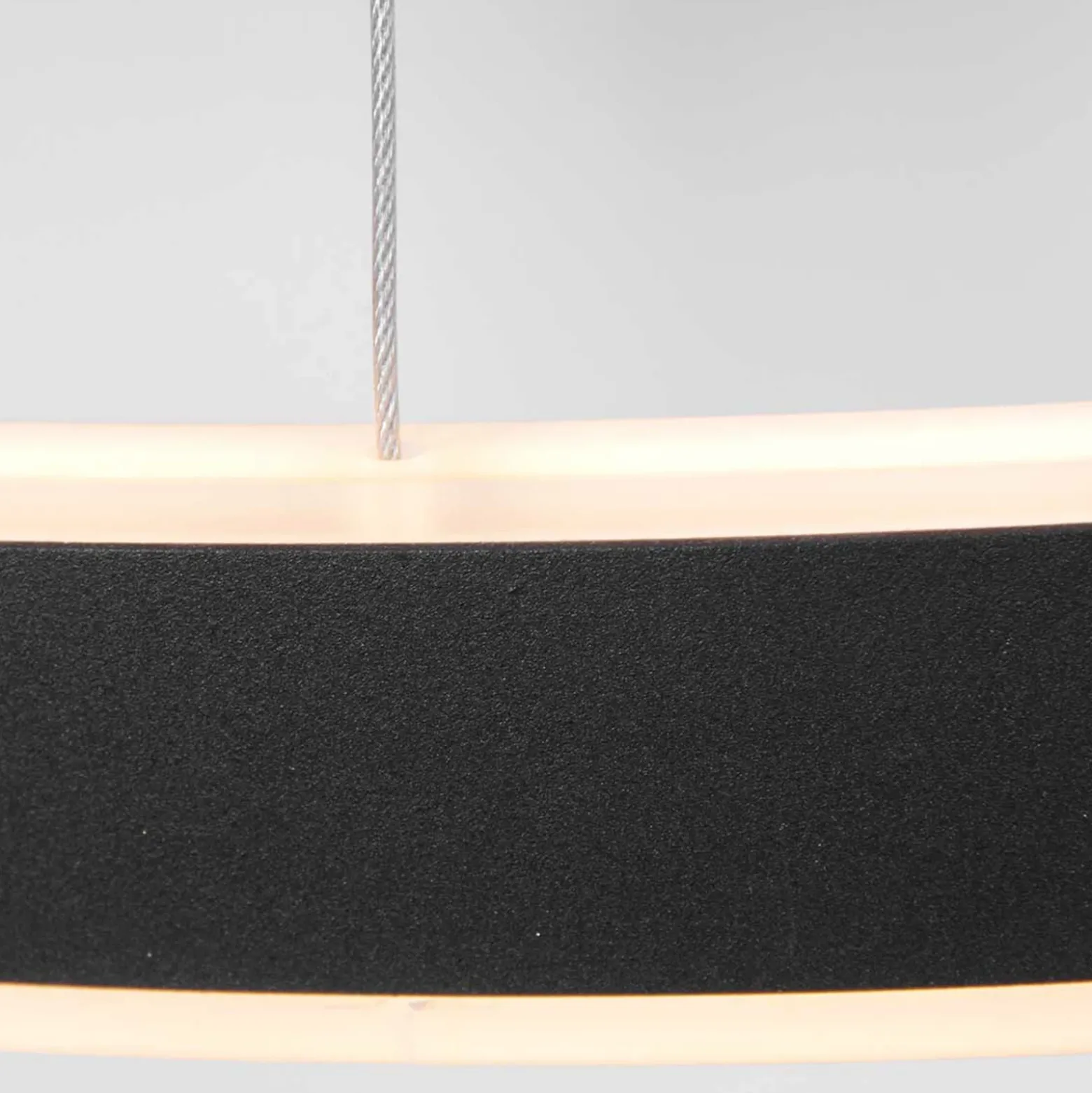 Lámpara colgante LED Ringlux Ø 60cm 2 luces negro