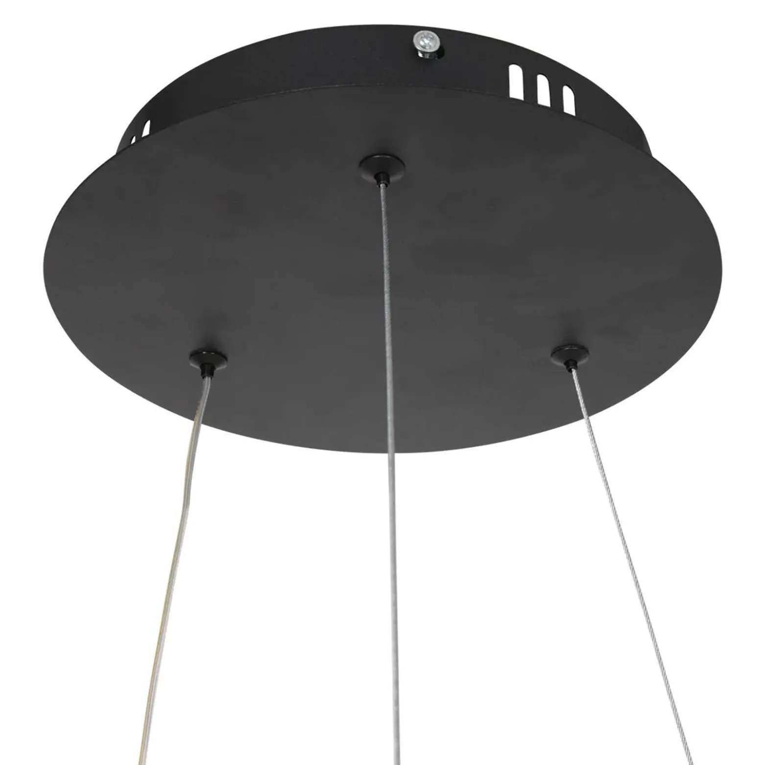 Lámpara colgante LED Ringlux Ø 60cm 2 luces negro