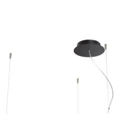 Lámpara colgante LED Rio 110, horizontal, 3.000 K, negra