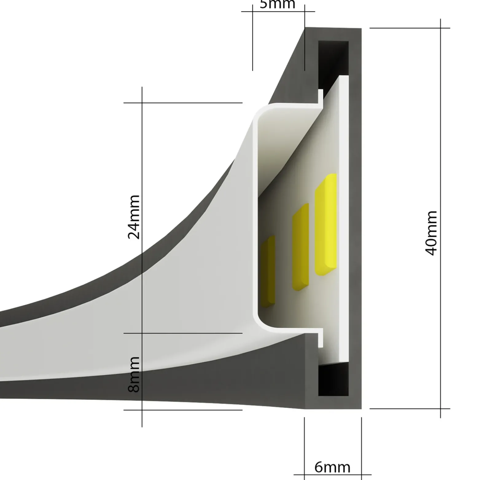 Lámpara colgante LED Rio 110, horizontal, 3.000 K, negra