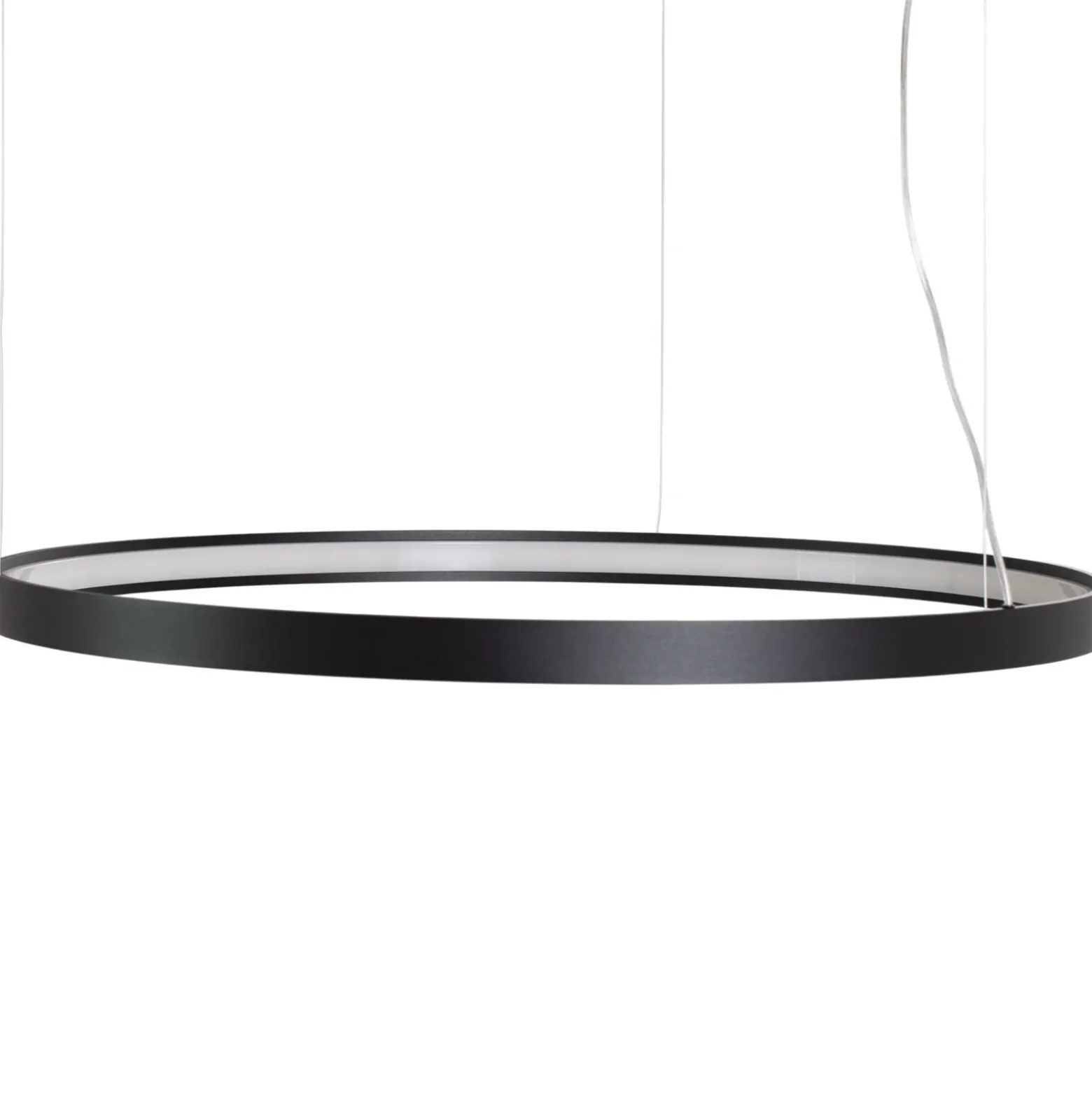 Lámpara colgante LED Rio 110, horizontal, 3.000 K, negra