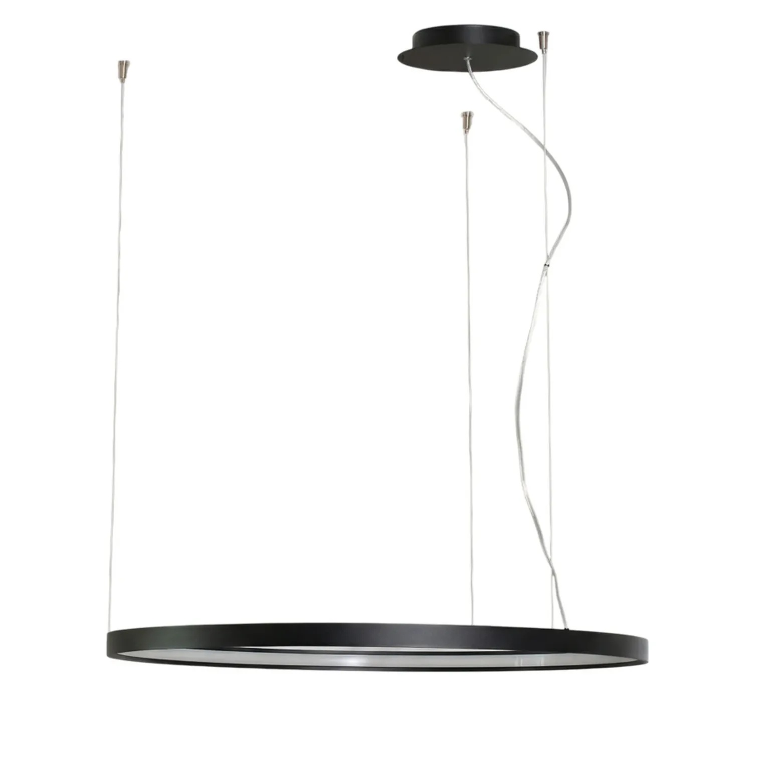 Lámpara colgante LED Rio 110, horizontal, 3.000 K, negra