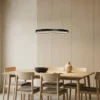 Lámpara colgante LED Rio 78 horizontal, 3.000 K, negra