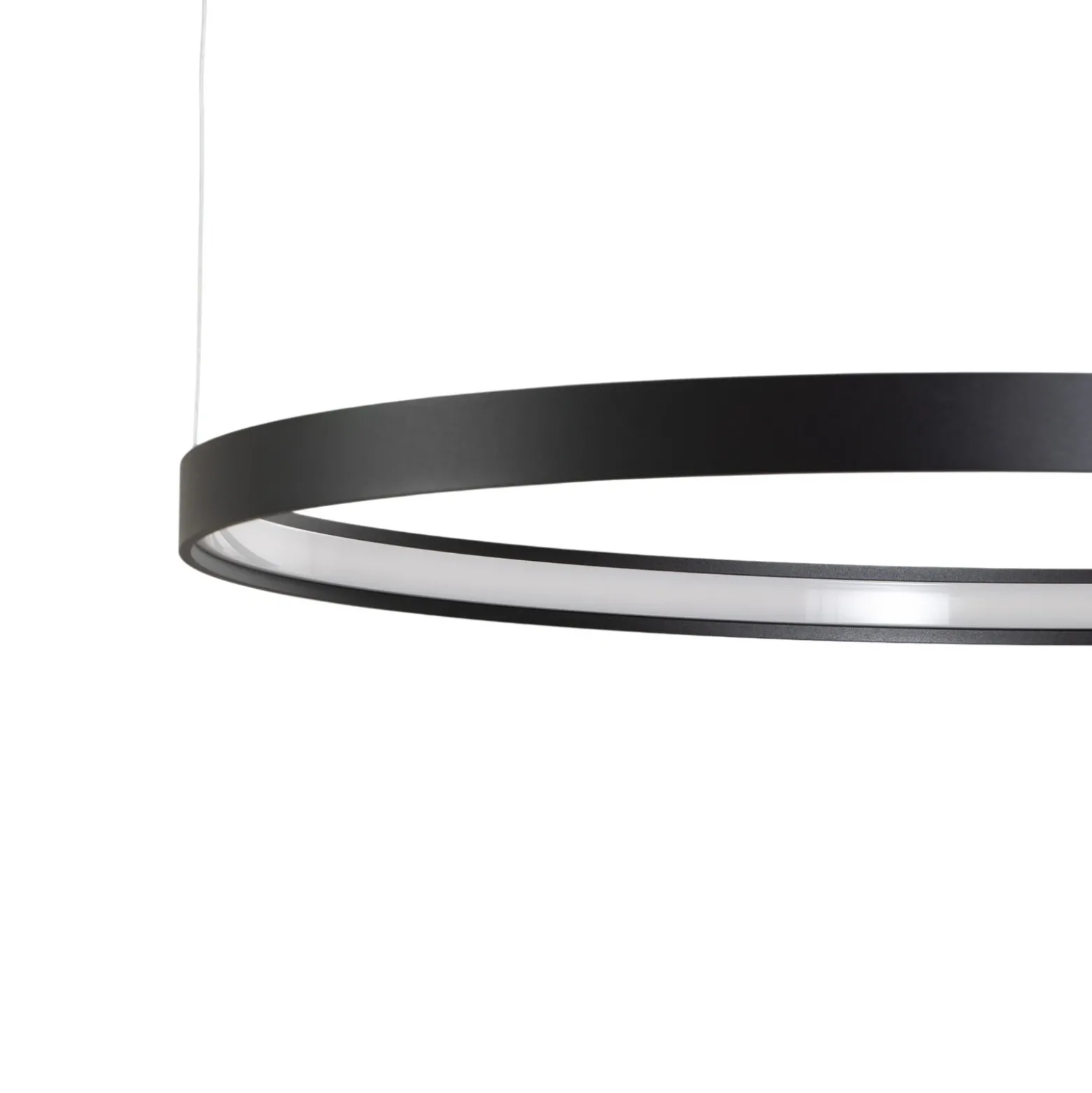 Lámpara colgante LED Rio 110 horizontal, 3.000 K, negra