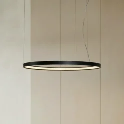 Lámpara colgante LED Rio 110 horizontal, 3.000 K, negra