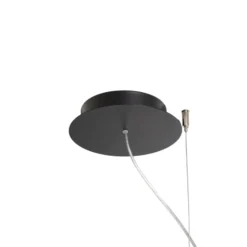 Lámpara colgante LED Rio 110 horizontal, 3.000 K, negra