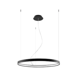 Lámpara colgante LED Rio 78 horizontal, 3.000 K, negra