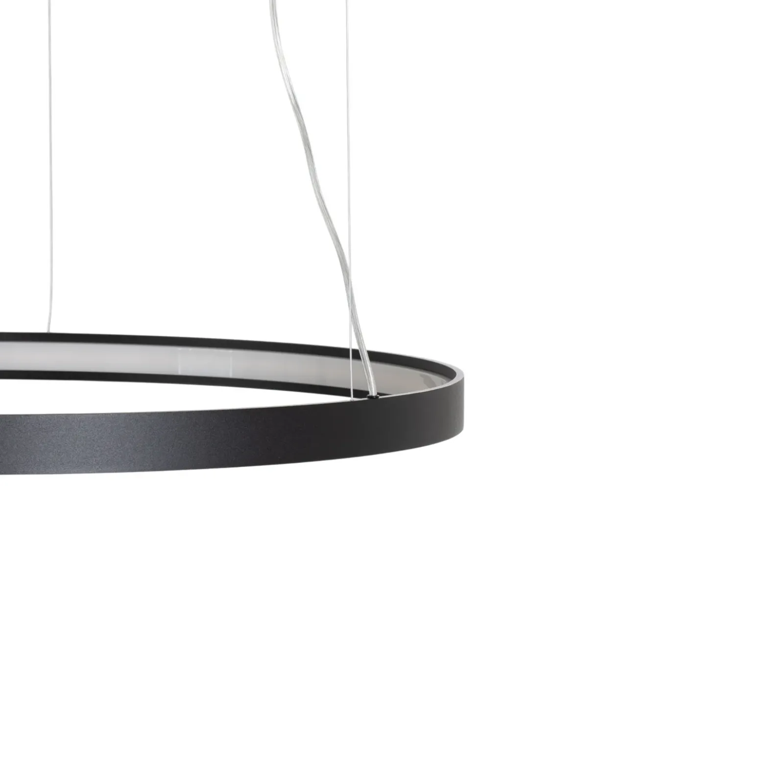 Lámpara colgante LED Rio 78 horizontal, 3.000 K, negra