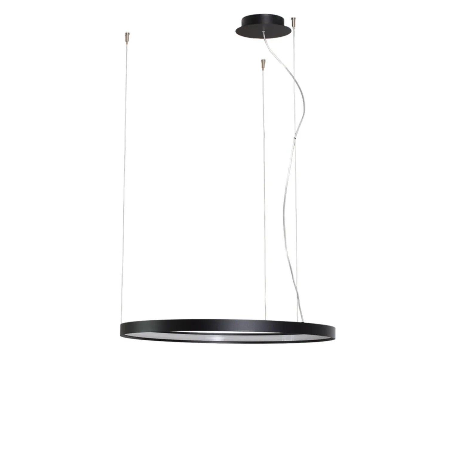 Lámpara colgante LED Rio 78 horizontal, 3.000 K, negra