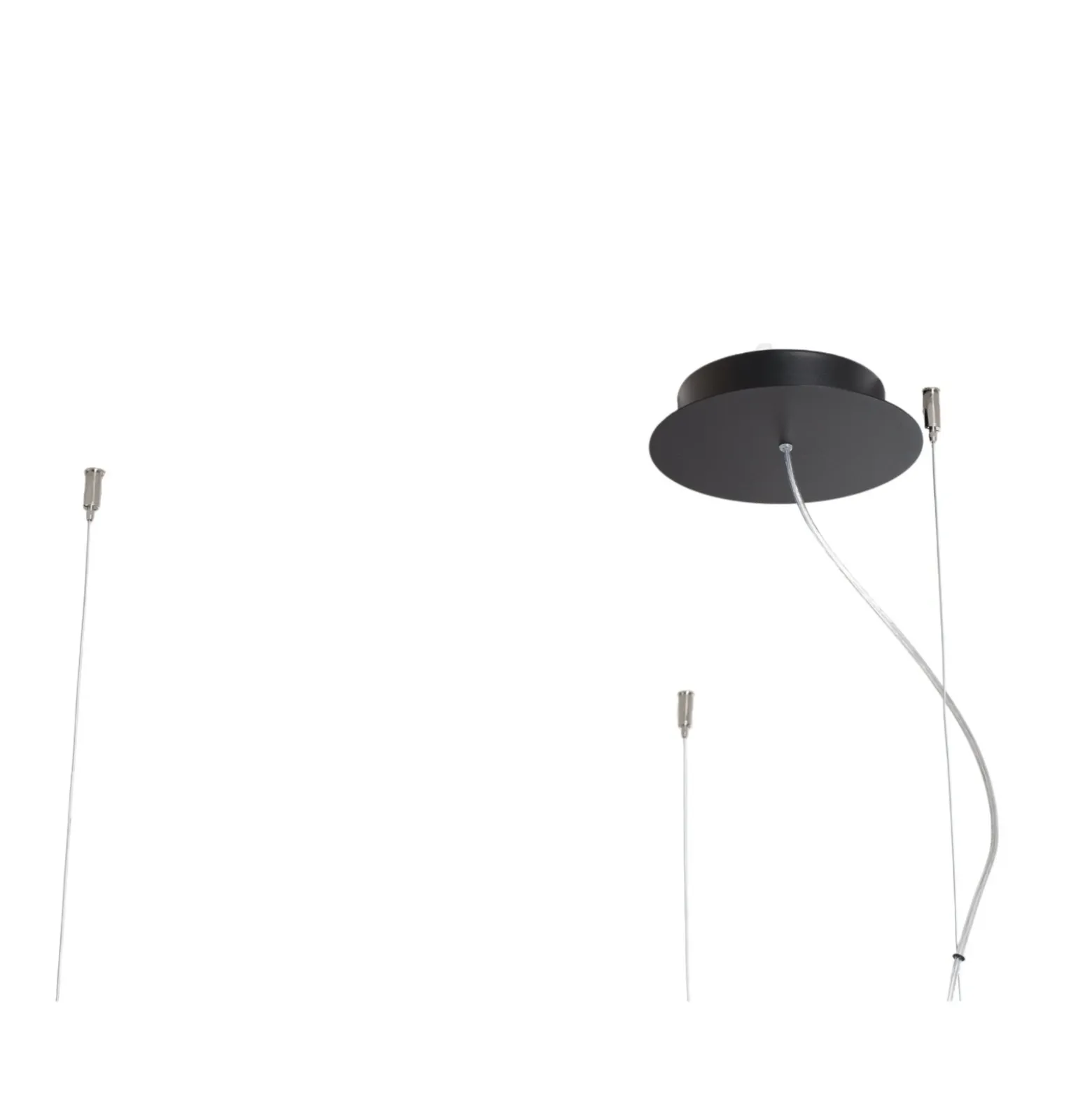 Lámpara colgante LED Rio 78 horizontal, 3.000 K, negra