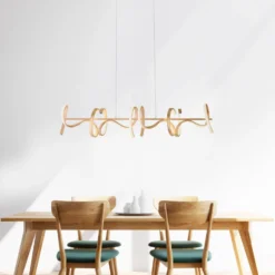 Lámpara colgante LED Rizos, latón, metal, 99 cm de largo, atenuable