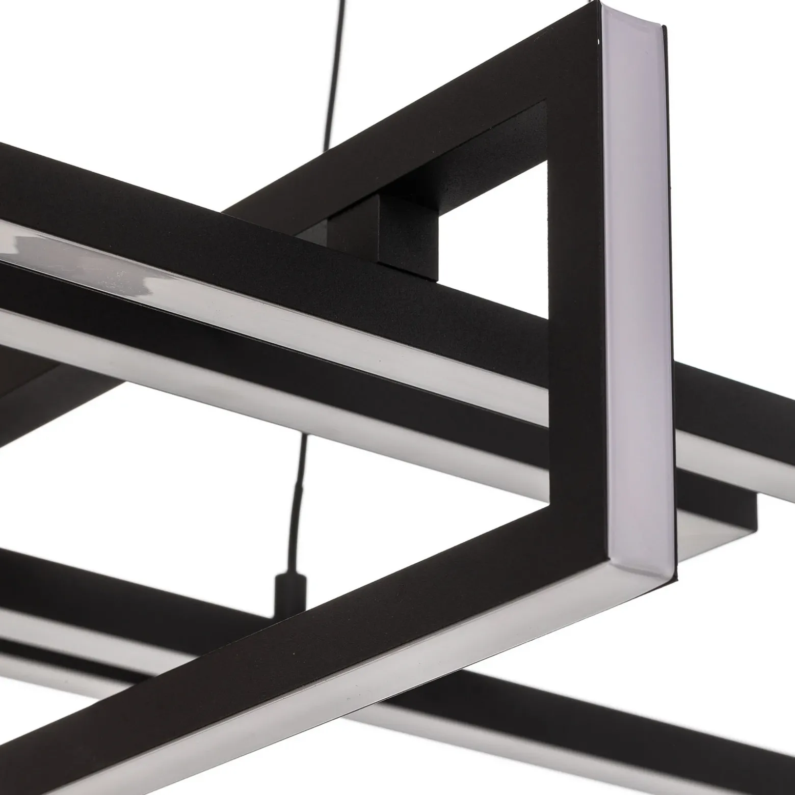 Lámpara colgante LED Salinas, 3.000 K, negro mate