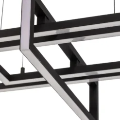 Lámpara colgante LED Salinas, 3.000 K, negro mate