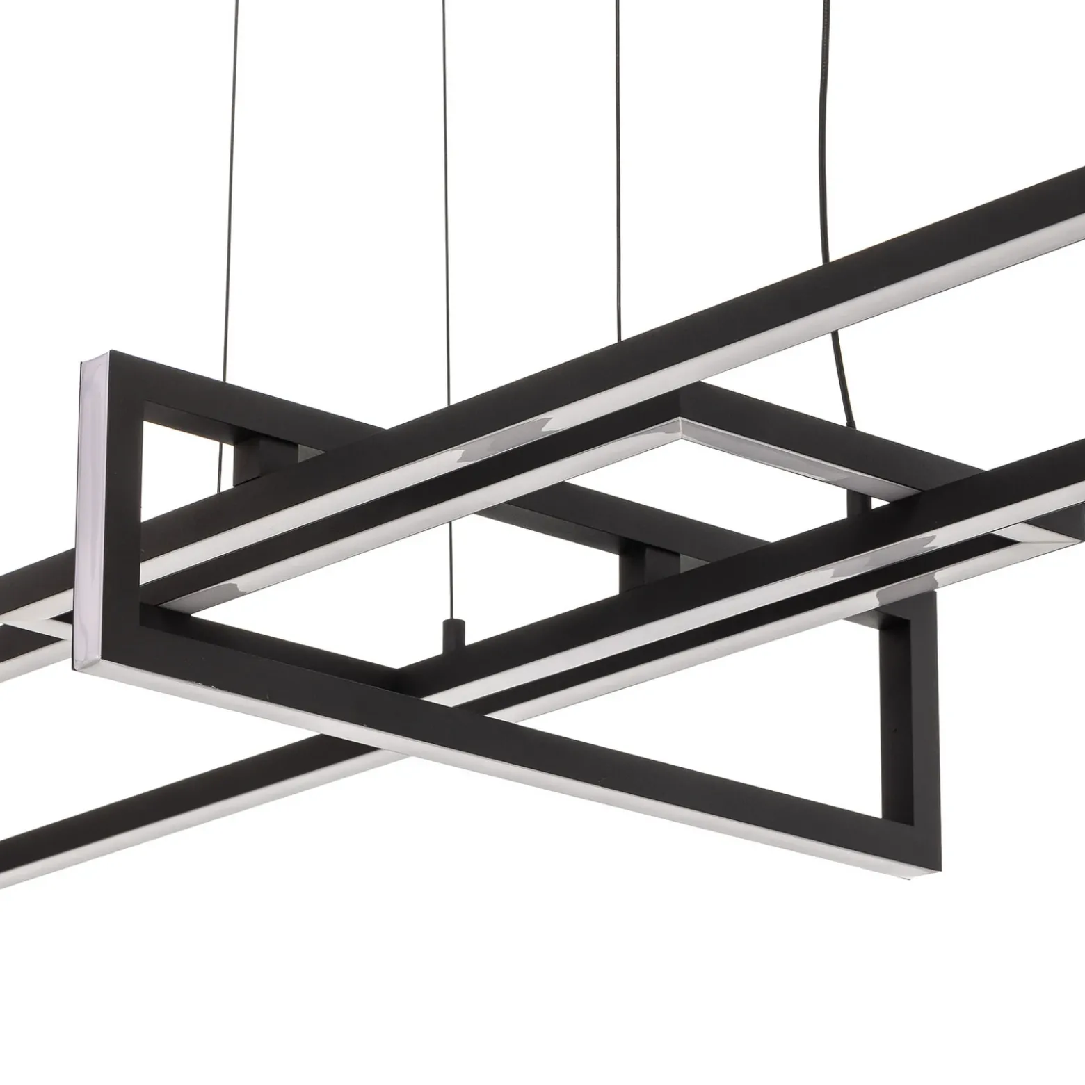 Lámpara colgante LED Salinas, 3.000 K, negro mate